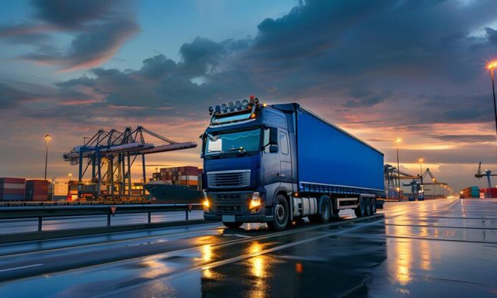 ai-generated-truck-trailer-on-the-pier-in-the-cargo-port-terminal-with-cranes-and-containers-ai-generated-photo (1)